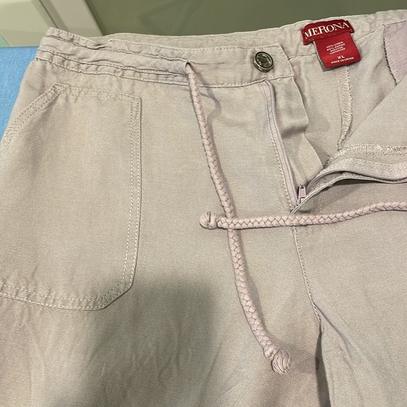 Merona Ladies Pants XL Linen Rayon Lavender Shade - Picture 8 of 9